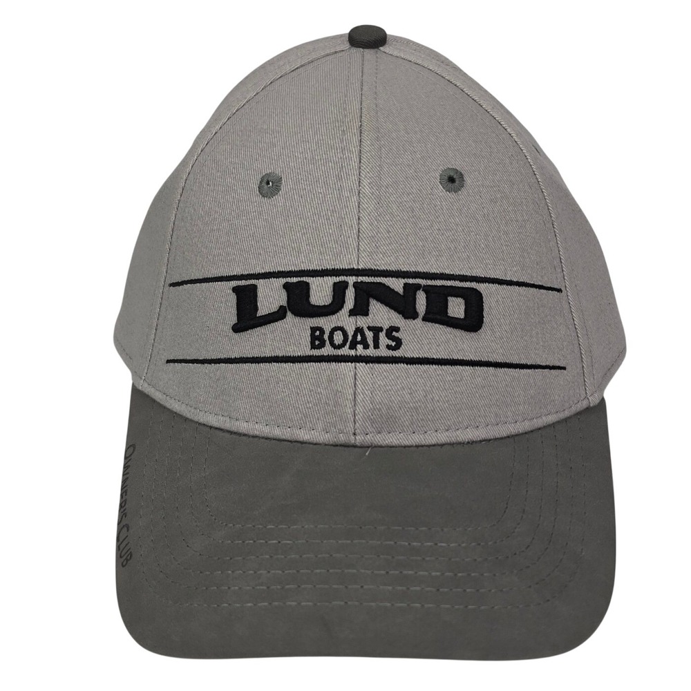 Lund Boats Owners Club Hat Baseball Cap Grey Adjustable OSFM Fishing Est 1948